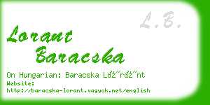 lorant baracska business card